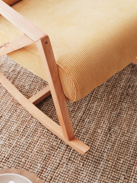 Atelier Del Sofa Nini Sallanan - Silla Alada de Terciopelo Amarillo